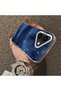 iPhone 16 Plus Compatible Navy Blue Watercolor Mountain-Star Art Pattern Acrylic Back Silicone Edge Phone Case - 4