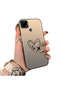 Realme C15/C25/C25S Compatible Line Heart and Airplane Pattern Non-Transparent Acrylic Back Silicone Edge Phone Case