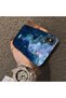 iPhone X/Xs Compatible Dreamy Starry Sea Fish Pattern Acrylic Back Silicone Edge Phone Case - 4