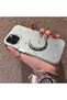 iPhone 15 Pro Compatible Silver Carved Moon and Star Pattern Non-Transparent Acrylic Back Silicone Edge Case - 4