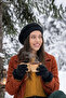Women's Knitwear Knitted Painter Beret French Model Winter Beret - 2