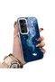 Samsung Galaxy S24 Fe Compatible Dreamy Starry Sea Fish Pattern Acrylic Back Silicone Edge Phone Case