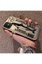iPhone 12 Mini Compatible Canned Sardine Fish Sketch Pattern Non-Transparent Acrylic Back Silicone Edge Case - 3