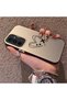 Samsung Galaxy A54 Compatible Line Heart and Airplane Pattern Non-Transparent Acrylic Back Silicone Edge Phone Case - 3