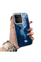 For Vivo V60 Lite 4G/5G Compatible Dreamy Starry Sea Fish Pattern Acrylic Back Silicone Edge Phone Case