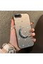 iPhone 7 Plus/8 Plus Compatible Silver Carved Moon and Star Pattern Non-Transparent Acrylic Back Silicone Edge Case - 2