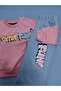 Girl's 2-Strand Combed Cotton Top and Bottom Set – Comfortable Fit Sweatshirt & Wide-Leg Pants – Ages 2-6 - 4