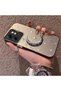 Infinix Smart 9 Compatible Silver Engraved Moon and Star Pattern Non-Transparent Acrylic Back Silicone Edge Case - 3
