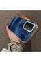 Samsung Galaxy A17 4G/5G Compatible Navy Blue Watercolor Mountain-Star Art Pattern Acrylic Back Silicone Edge Phone Case - 4