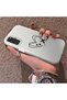 Samsung Galaxy S20 Fe 4G/5G Compatible Line Heart and Airplane Pattern Non-Transparent Acrylic Back Silicone Edge Phone Case - 3