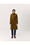 Mustard Green Belted Midi Coat