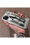 iPhone 15 Pro Compatible Canned Sardine Fish Sketch Pattern Non-Transparent Acrylic Back Silicone Edge Case - 4