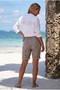 Italian Mink Pocketed Floral Printed Elastic and Tie-Waist Casual Lycra Woven Shorts 56 64 - 8