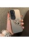 Vivo Y31/Y21D Compatible Line Heart and Airplane Pattern Non-Transparent Acrylic Back Silicone Edge Phone Case - 2