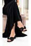 Women's Lace Bowknot Stone Accessory Comfortable Thick Heel Bridal Slippers - 2