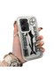 Xiaomi Poco X7 Pro Compatible Canned Sardine Fish Sketch Patterned Non-Transparent Acrylic Back Silicone Edge Case