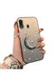 Samsung Galaxy A30/A20 Compatible Silver Carved Moon and Star Pattern Non-Transparent Acrylic Back Silicone Edge Case