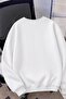 Bs Unisex Oversize La Back Printed "Rock the World" Two-Thread Raised Crew Neck Sweatshirt - 2