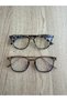 Nila Zebra Brown 51 Ekartman Cat Eye Bone Transparent Women Men Unisex Blue Light Protection Screen Glasses Eyewear - 3