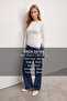 Women's White Asymmetrical Cut Lace Blouse with Gathered Sides Alc-X15603 - 2