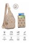 Women's Leather Monogram Patterned Cross Waist Chest and Shoulder Bag