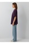 Logo Printed Plum T-Shirt - 4