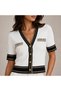Women's V-Neck Padded Knitwear Jacket Mta021 - 2