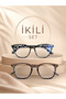 Nila Zebra Brown 51 Ekartman Cat Eye Bone Transparent Women Men Unisex Blue Light Protection Screen Glasses Eyewear