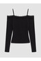 Peak New Season Black Rope Strap Lace Blouse - 5