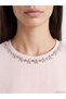 Vizyon New Season Pink Crew Neck Stoned Women's T-Shirt - 3