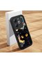 Infinix Smart 8/8 Pro Compatible Black Silicone Case Starry Night Black Cat Pattern Camera Protected Shock Absorbing - 2