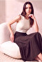 Women's Cotton Off-White Sleeveless Crew Neck Ribbed Undershirt Sanne - 2