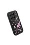Xiaomi Mi 14t Pro Compatible Black Silicone Case Cat-Pink Ribbon Flower Pattern Camera Protected Shock Absorbing - 3