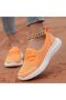 Women's Orange Mesh Sneakers