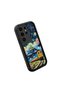 Samsung Galaxy S24 Ultra Compatible Black Silicone Case Starry Night Train and Castle Pattern Camera Protected Shock Absorbing - 3