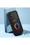 iPhone 12 Compatible Black Silicone Case Hipster Colorful Deer Pattern Camera Protected Shock Absorbing - 2