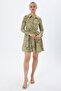 Vual Fabric Short Shirt Dress