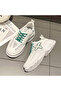 Women's Green Lace-Up Sneakers - 2