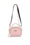 Pearl Charm Detailed Powder Pink Women's Handbag with Crossbody Strap
