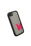 iPhone 7/8/Se 2020 2022 Compatible Black Silicone Case Black-White Striped Butterfly Pattern Camera Protected Shock Absorbing - 4