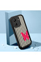 Poco C65 Compatible Black Silicone Case Black-White Striped Butterfly Pattern Camera Protected Shock Absorbing - 2