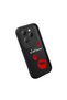 Infinix Hot 40/40 Pro Compatible Black Silicone Case with Red Lipstick Pattern, Camera Protection, Shock Absorption - 3