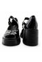 Girl's Black Patent Leather Look Buckle Detailed Thick Sole Stylish Daily and Special Occasion Shoes - 7