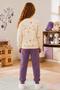 Girl's Joyful Patterned School Daily Tracksuit Set Esf7034 - 7