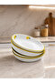 Lemon Patterned 4-Person Dinner Plate Ceramic 20 cm Serving Plates - 2