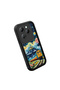 Infinix Hot 40/40 Pro Compatible Black Silicone Case Starry Night Train and Castle Pattern Camera Protected Shock Absorbing - 3
