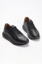 Genuine Leather Men's Walking Shoes Casual Comfort Lace-Up Orthopedic Daily Comfortable Sole Black Sneaker Palermo - 6