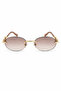 Sindy Oval Gold Uv Protection Sunglasses - 2