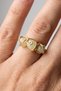 Zebercet Stone Gold Color Natural Stone Ring