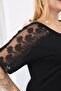 Plus Size Lace Shoulder Dress - 7